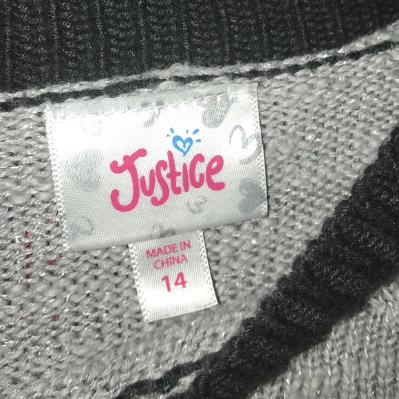 Justice Girls Polka Dot Sequin Knit Sweater - Picture 4 of 7